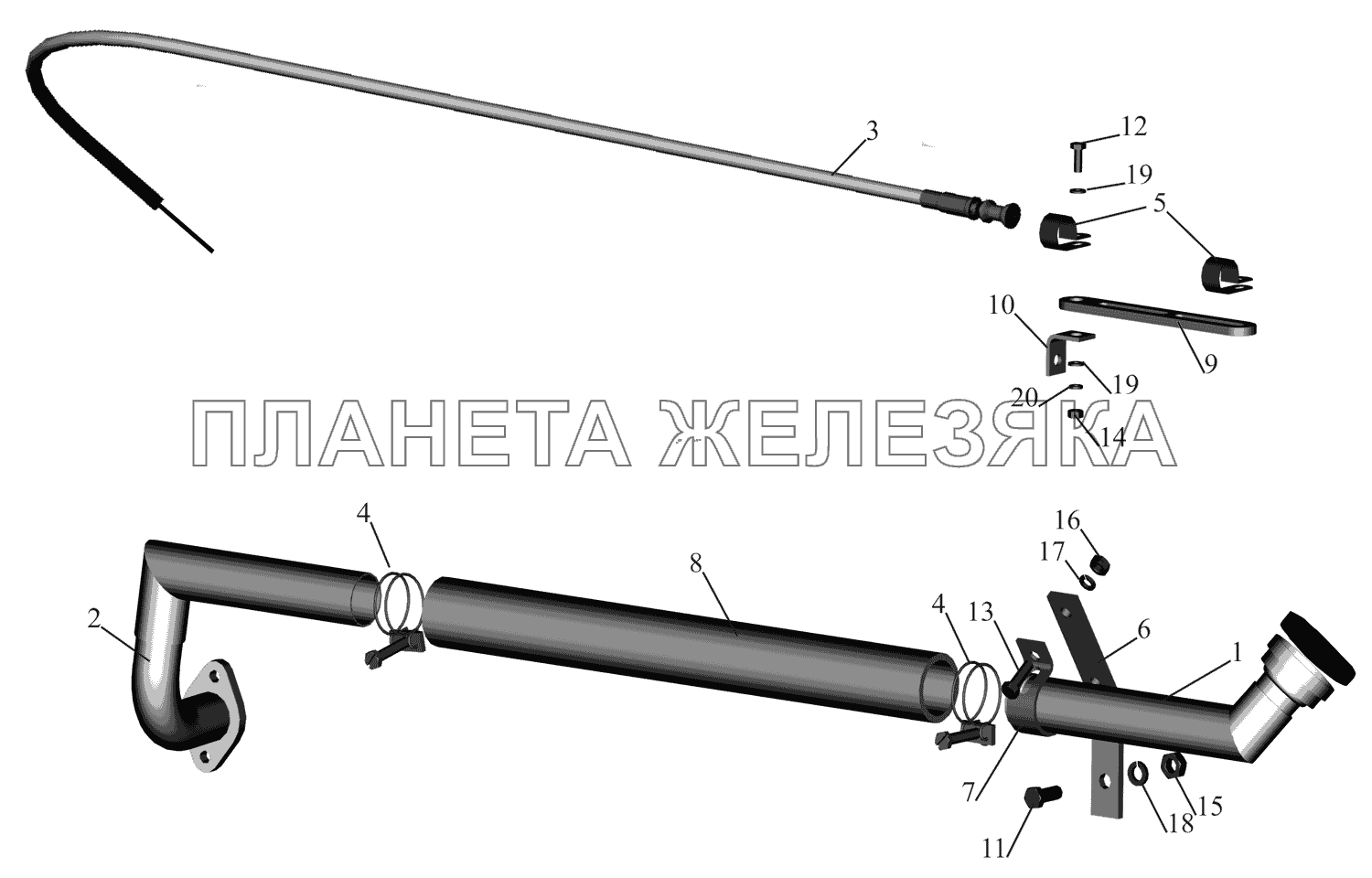 Система заливки и контроля уровня масла 437030-1018002 МАЗ-437130 (Зубренок)