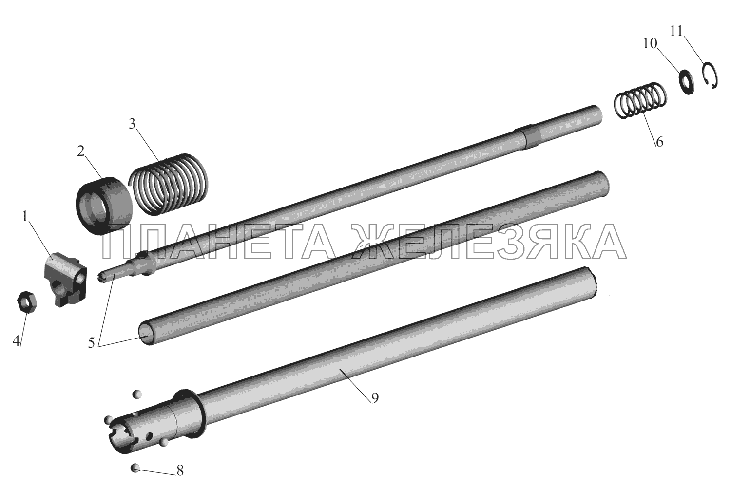 Механизм промежуточный 551639-1703325-001 МАЗ-437130 (Зубренок)