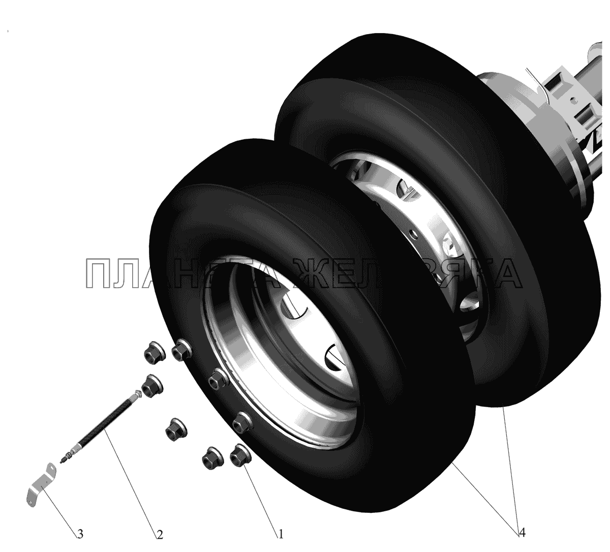 Установка задних колес МАЗ-437130 (Зубренок)