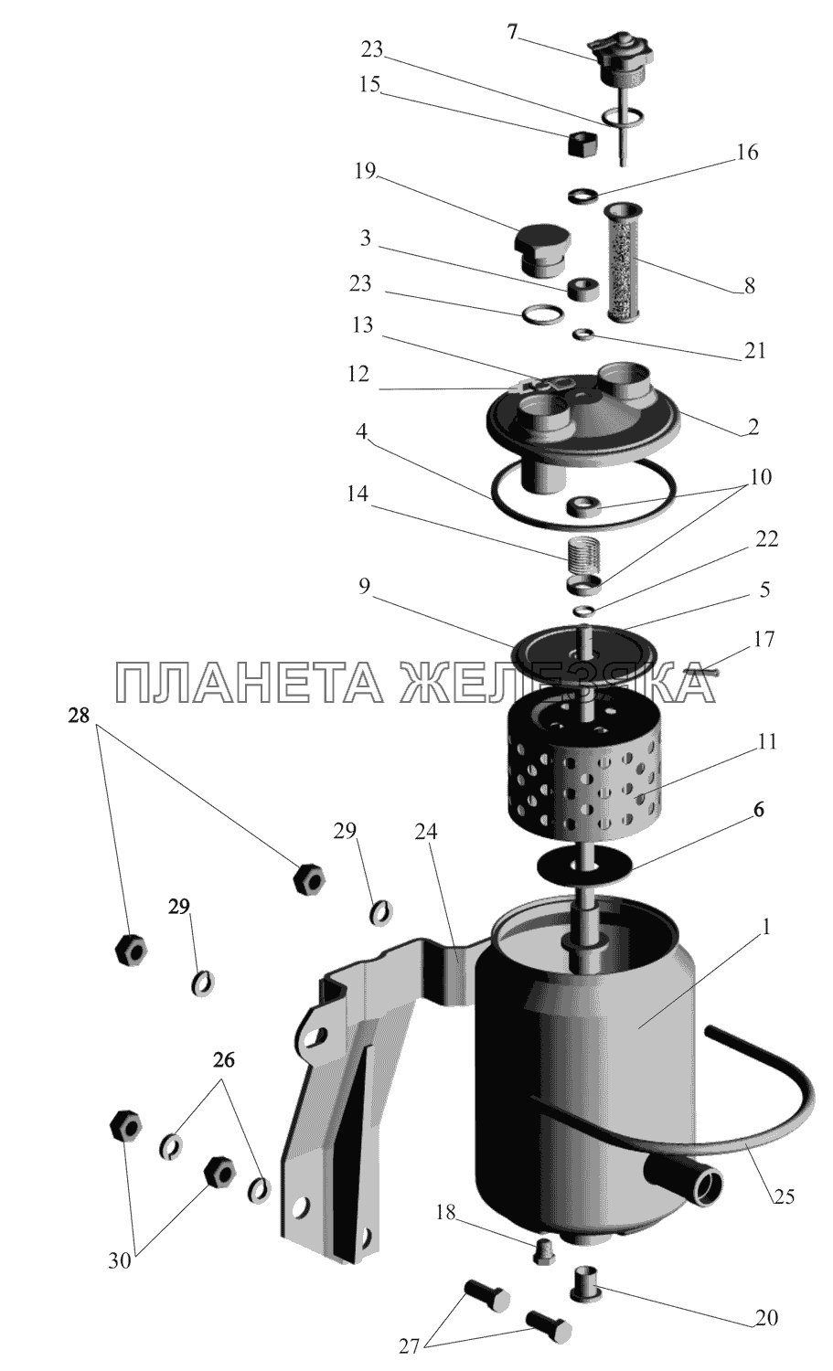 Бак масляный 5336-3410010-10 МАЗ-437130 (Зубренок)