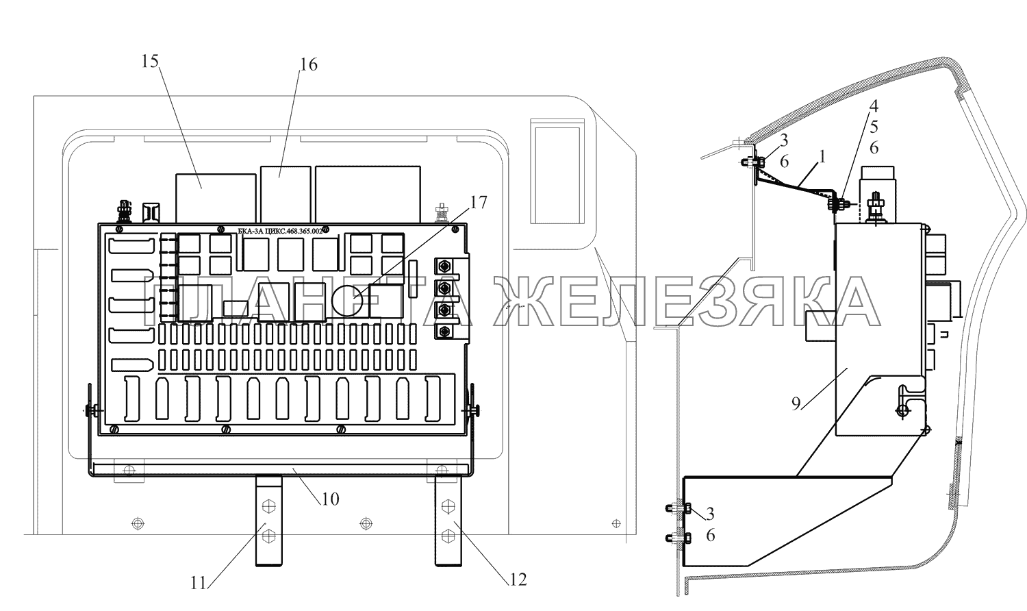 Установка БКА 3 437141-3700110 (-700) МАЗ-437130 (Зубренок)