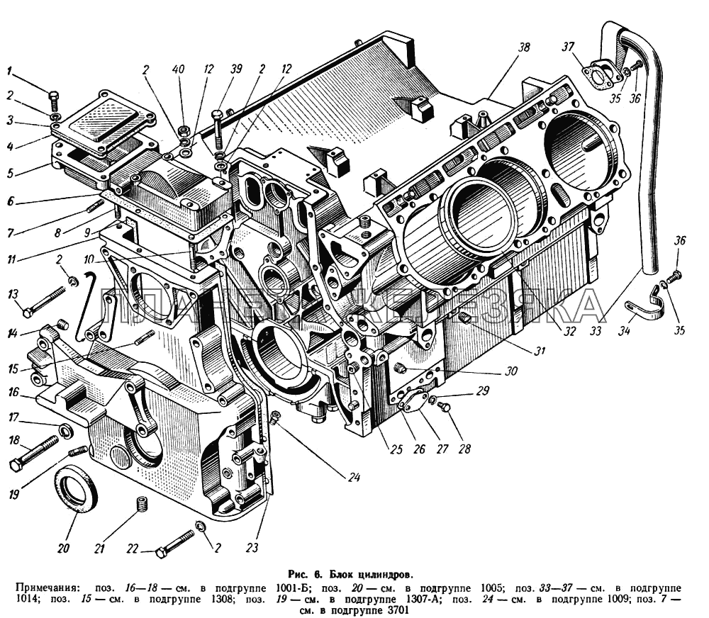 Блок цилиндров МАЗ-504А