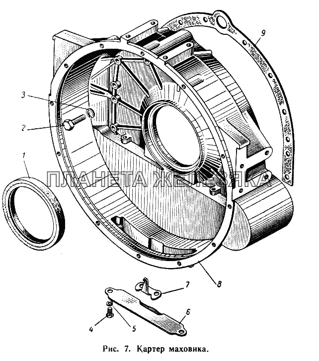 Картер маховика МАЗ-504А