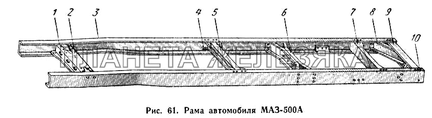 Рама автомобиля МАЗ-500А МАЗ-500А