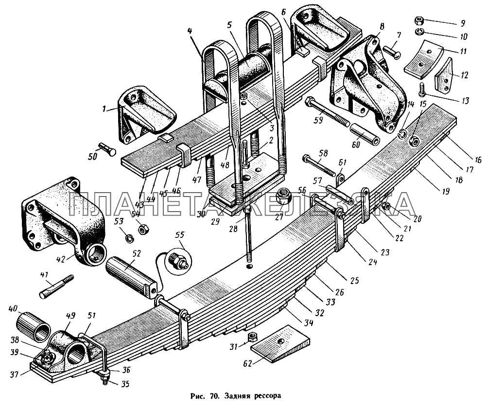 Задняя рессора МАЗ-500А