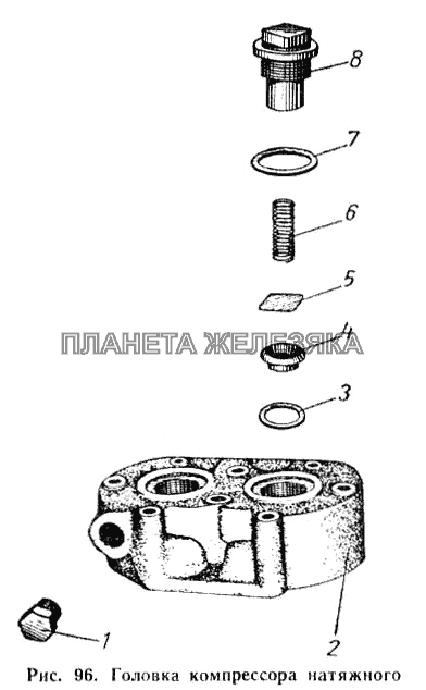 Головка компрессора натяжного МАЗ-500А