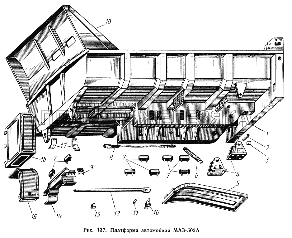 Платформа автомобиля МАЗ-503А МАЗ-503А