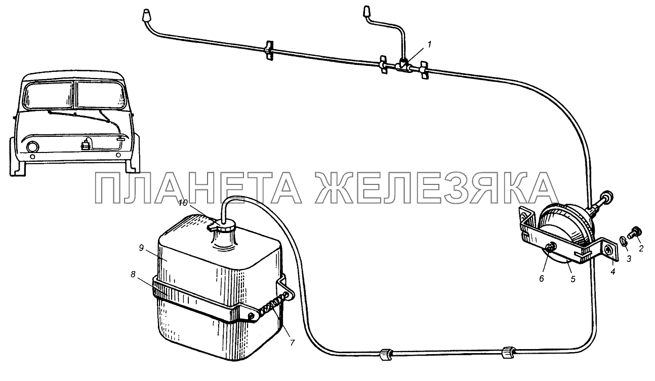 Омыватель ветровых стекол МАЗ-504В