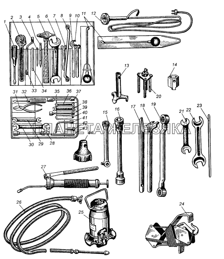 Инструмент и принадлежности МАЗ-504В