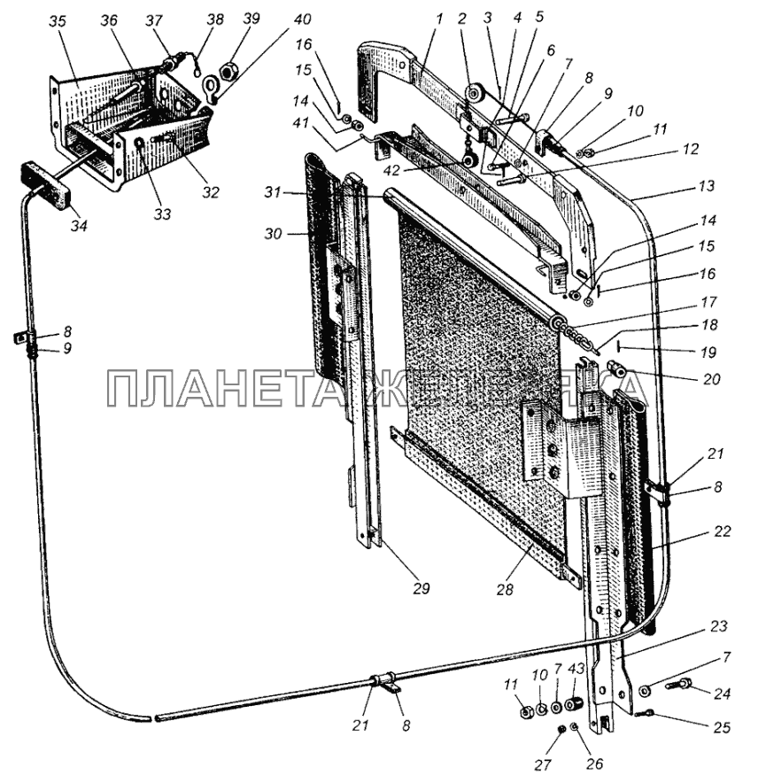 Шторка радиатора МАЗ-504В