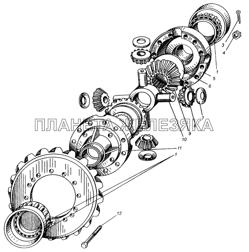 Дифференциал переднего моста МАЗ-509А МАЗ-504В