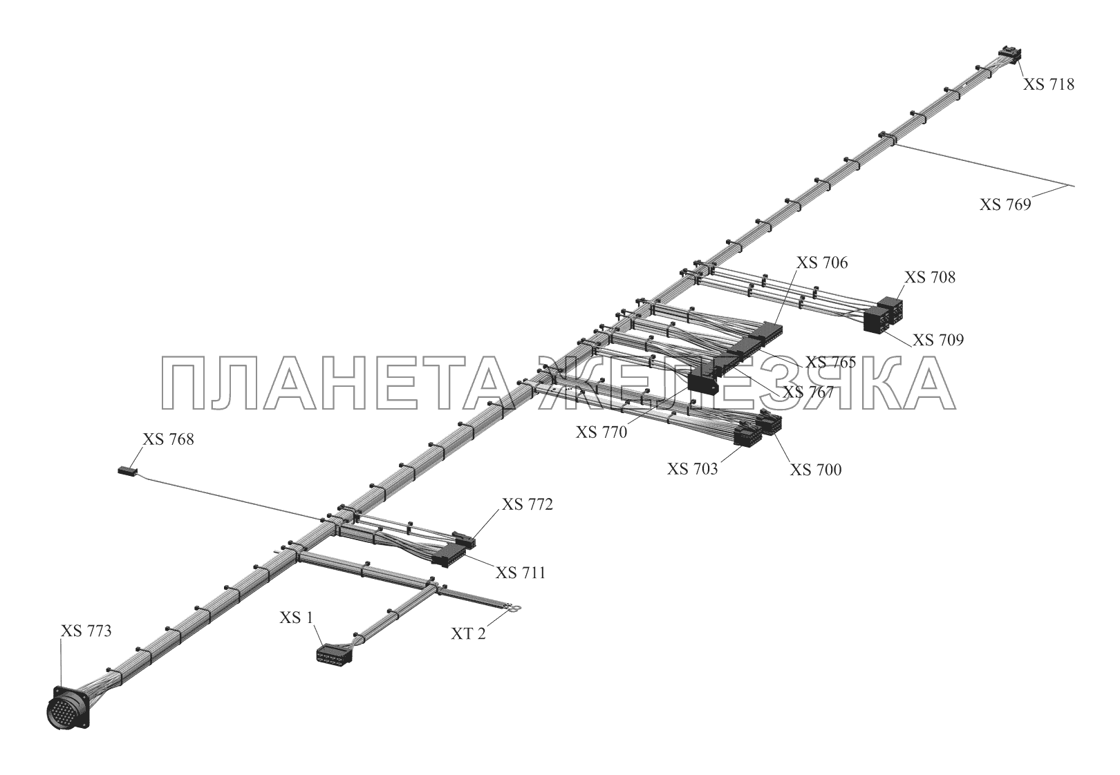 Жгут АБС по кабине 437141-3724610 МАЗ-530905