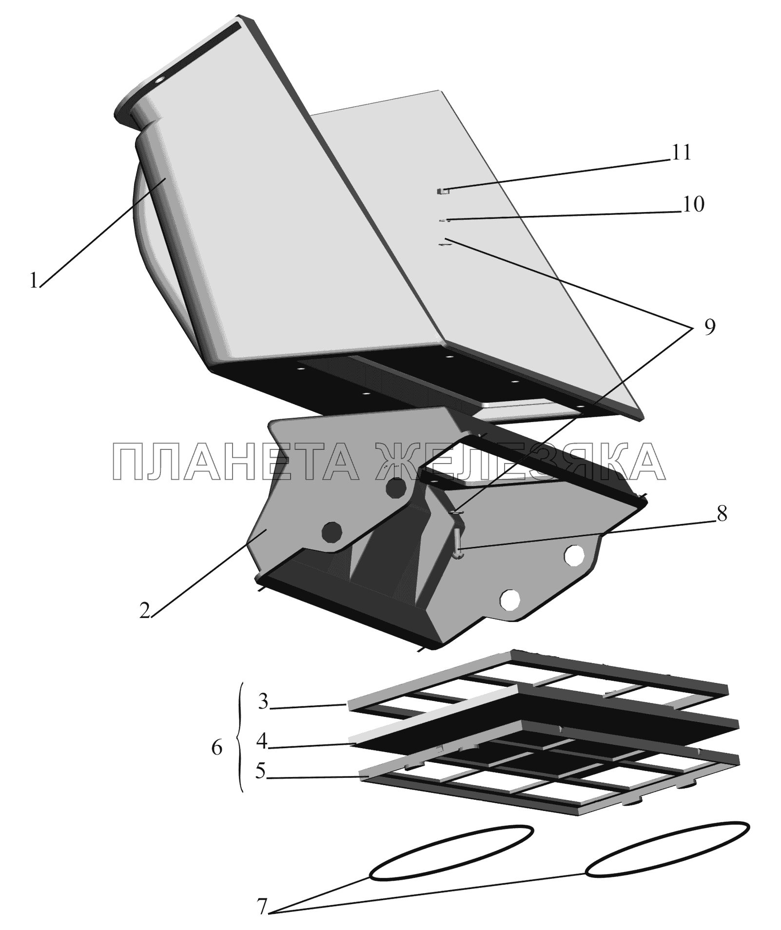 Установка фильтра 6430-8100022 МАЗ-530905