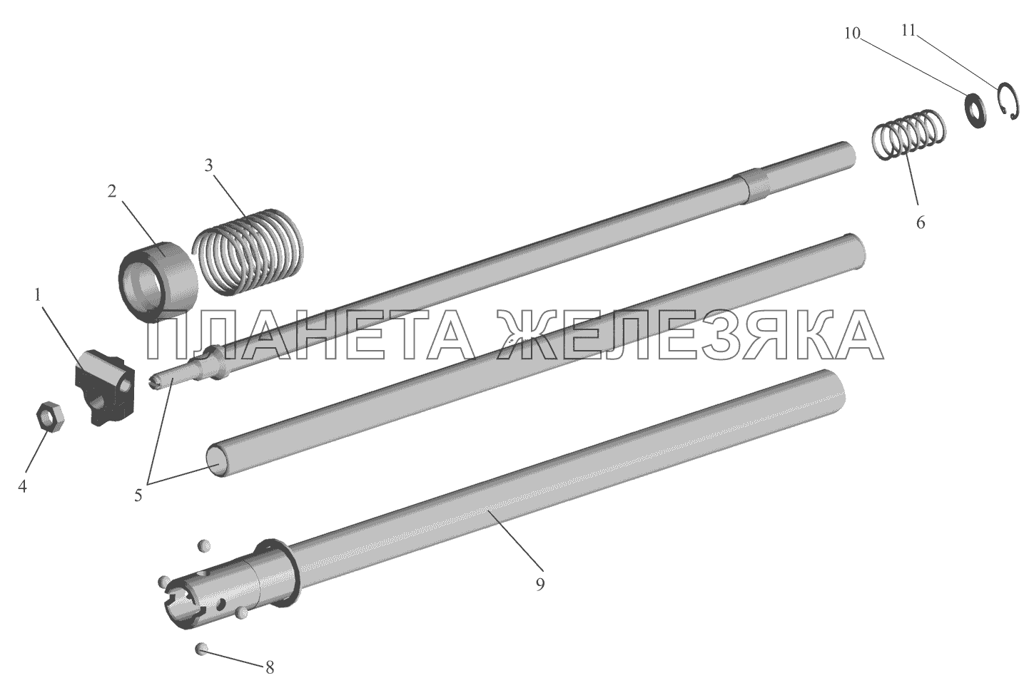 Механизм промежуточный 551639-1703325-001 МАЗ-530905