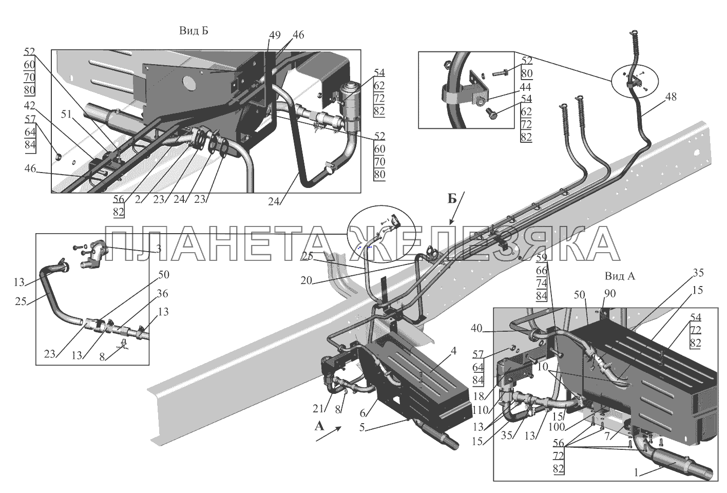 Установка подогревателя 530905-1015001-010 МАЗ-530905