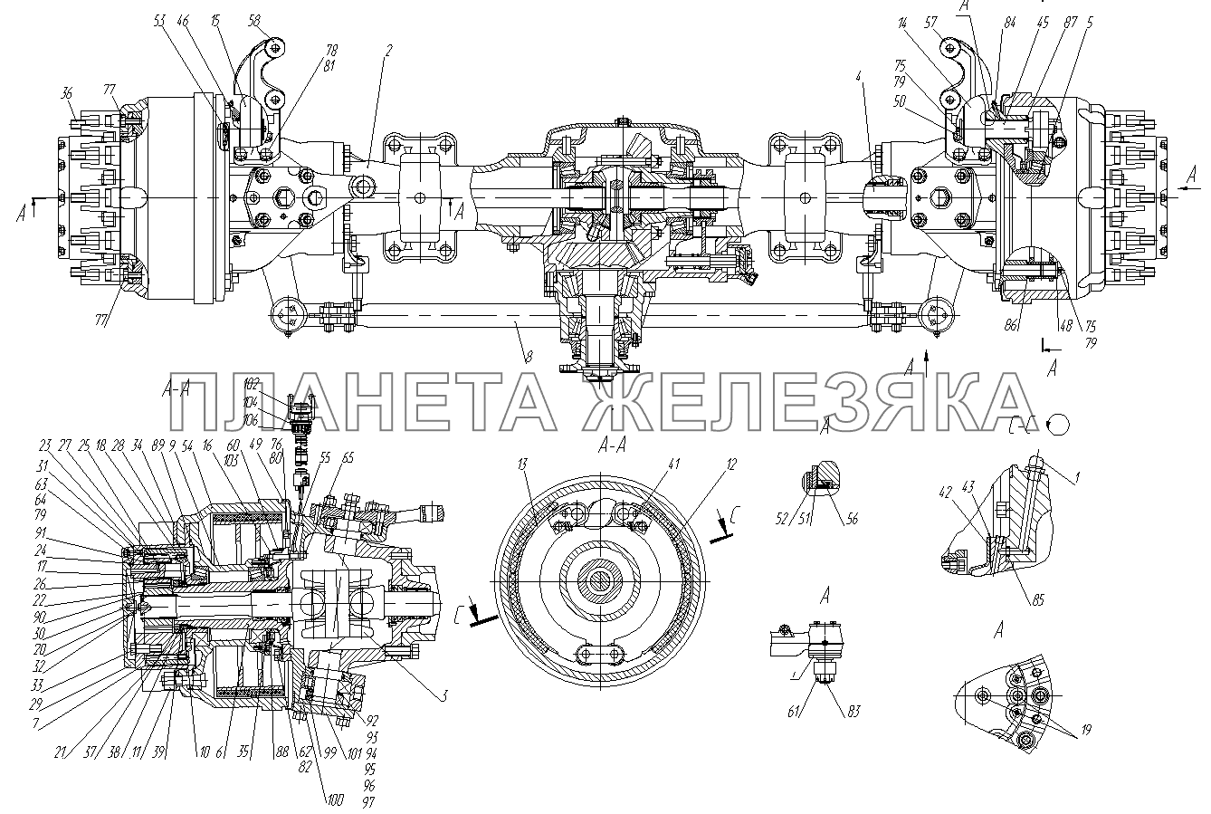 Мост передний 6302-2300010 (U=5.33) МАЗ-530905