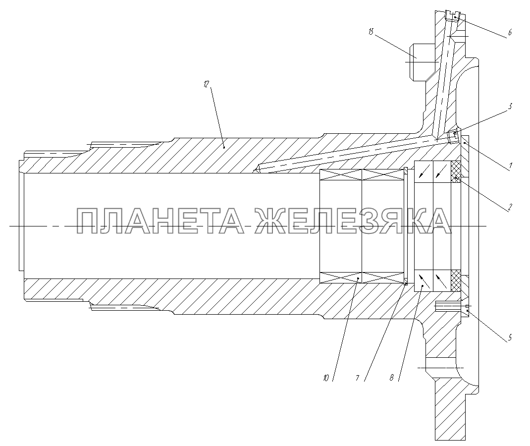 Мост передний. Цапфа 5434-2304078-010 (правая), 5434-2304079-010 (левая) МАЗ-530905