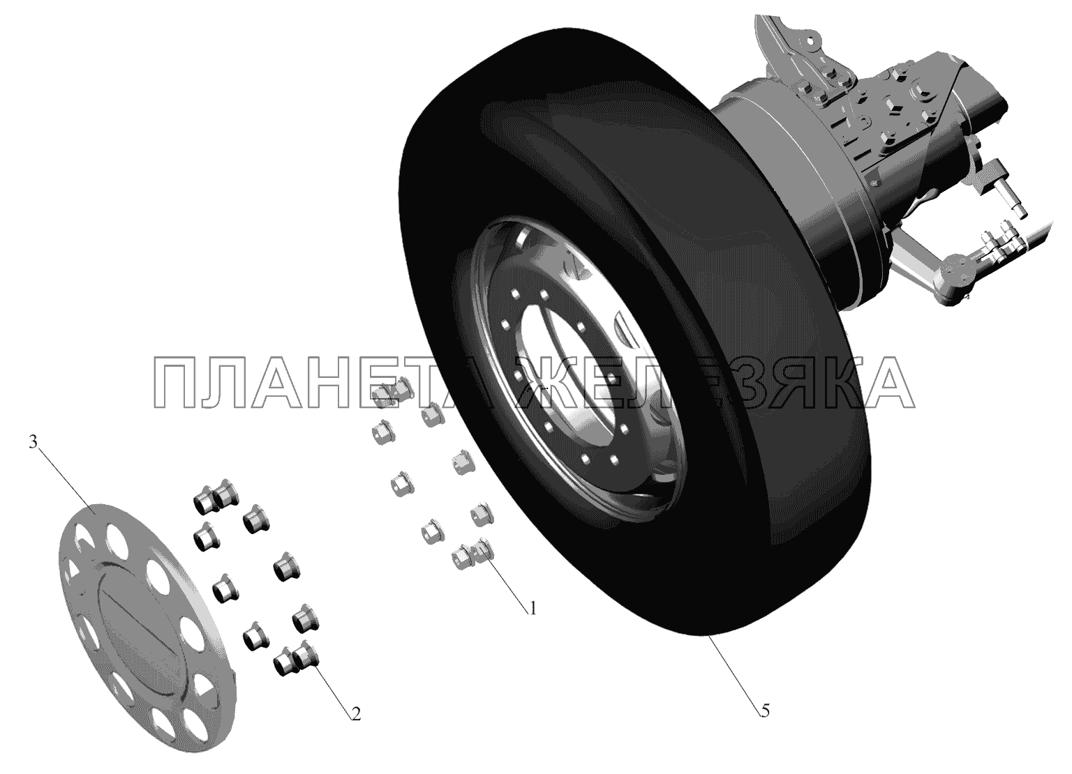Установка передних колес МАЗ-530905