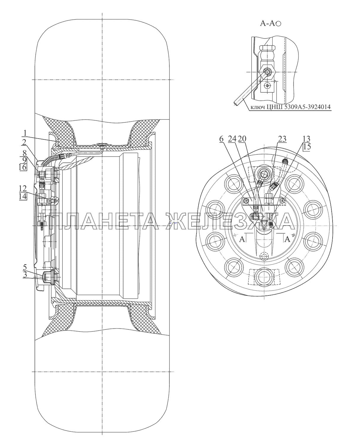 Установка передних колес 5309A5-3100005 МАЗ-530905