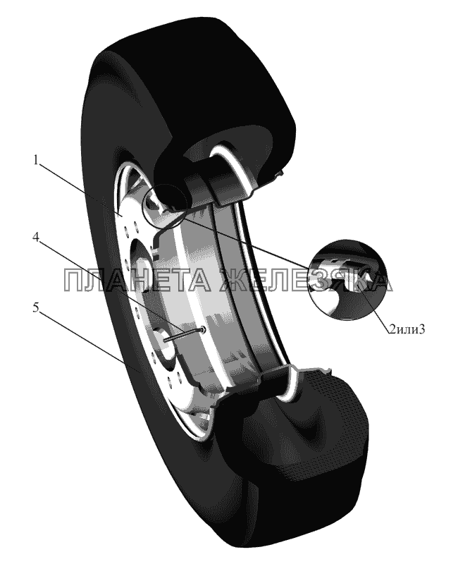 Колесо и шина МАЗ-530905