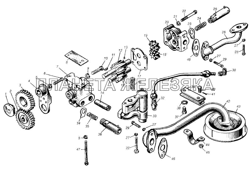 Насос масляный МАЗ-5335