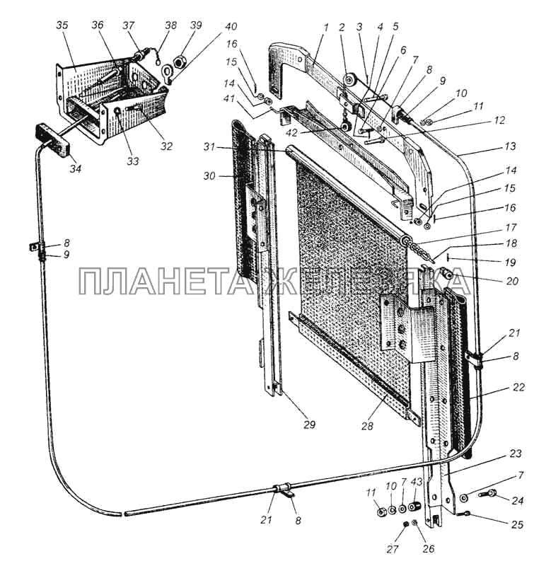 Шторка радиатора МАЗ-5335