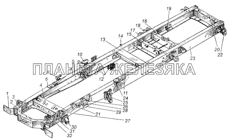 Рама автомобиля МАЗ-5549 МАЗ-5335