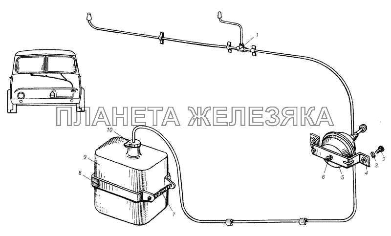 Омыватель ветровых стекол МАЗ-5335