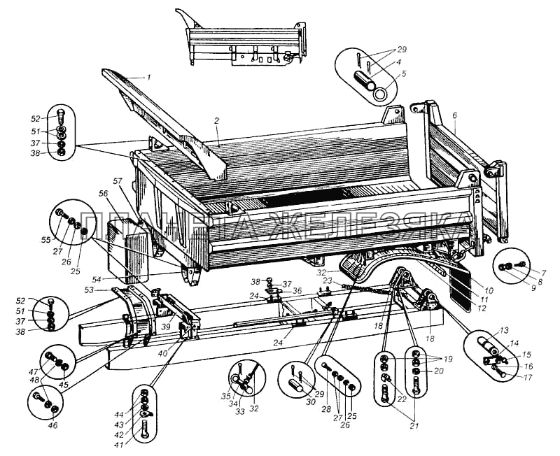 Платформа автомобиля МАЗ-5549 МАЗ-5335
