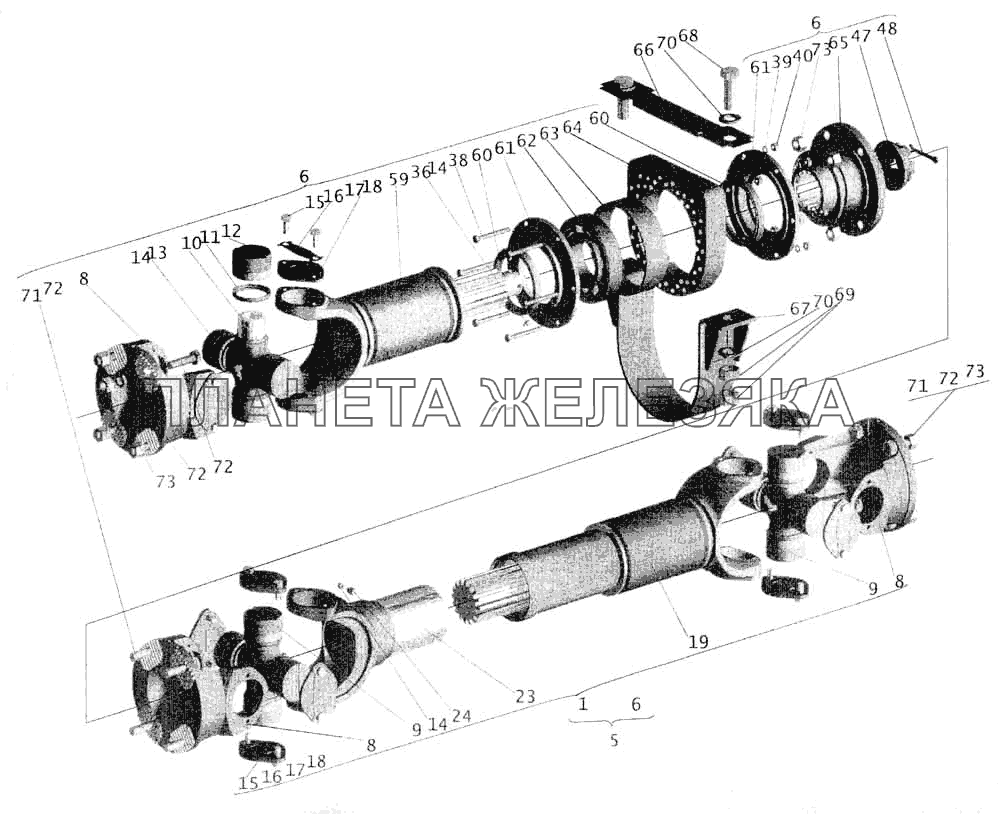 Карданные передачи МАЗ-5336