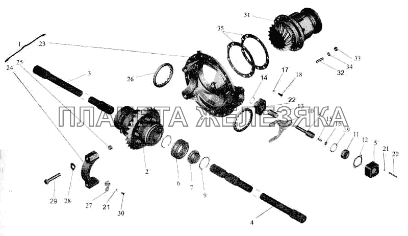 Редуктор заднего моста МАЗ-5336
