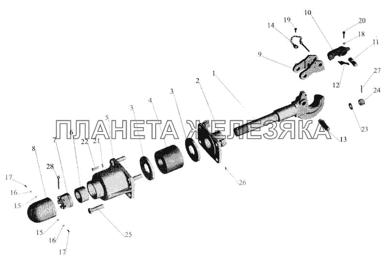 Буксирный прибор 500А-2805002-01 МАЗ-5336