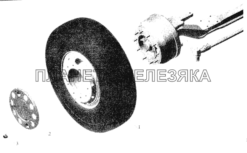 Установка передних колес 54321-3100005 МАЗ-5336