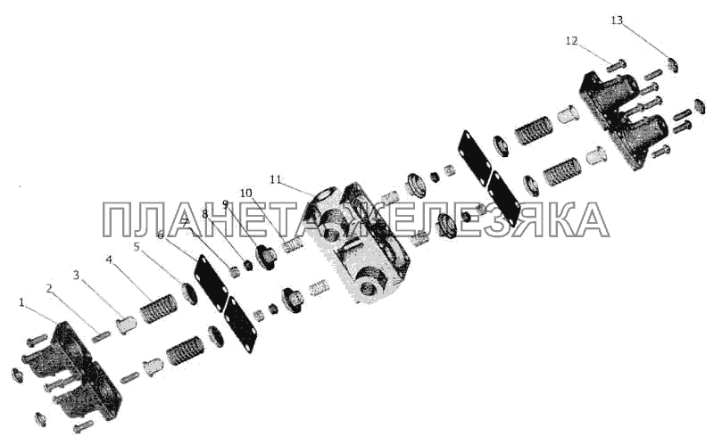 Клапан защитный четырехконтурный МАЗ-5336