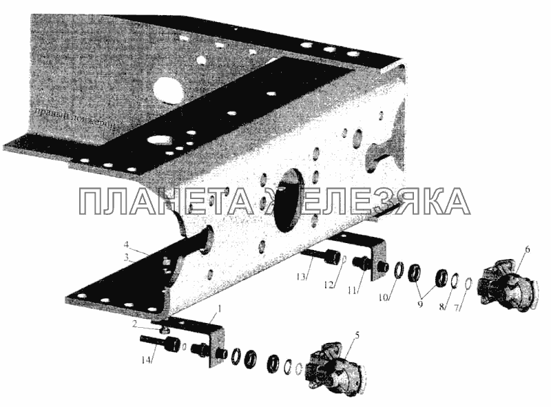 Пневмовыводы к полуприцепу и присоединительная арматура МАЗ-5336