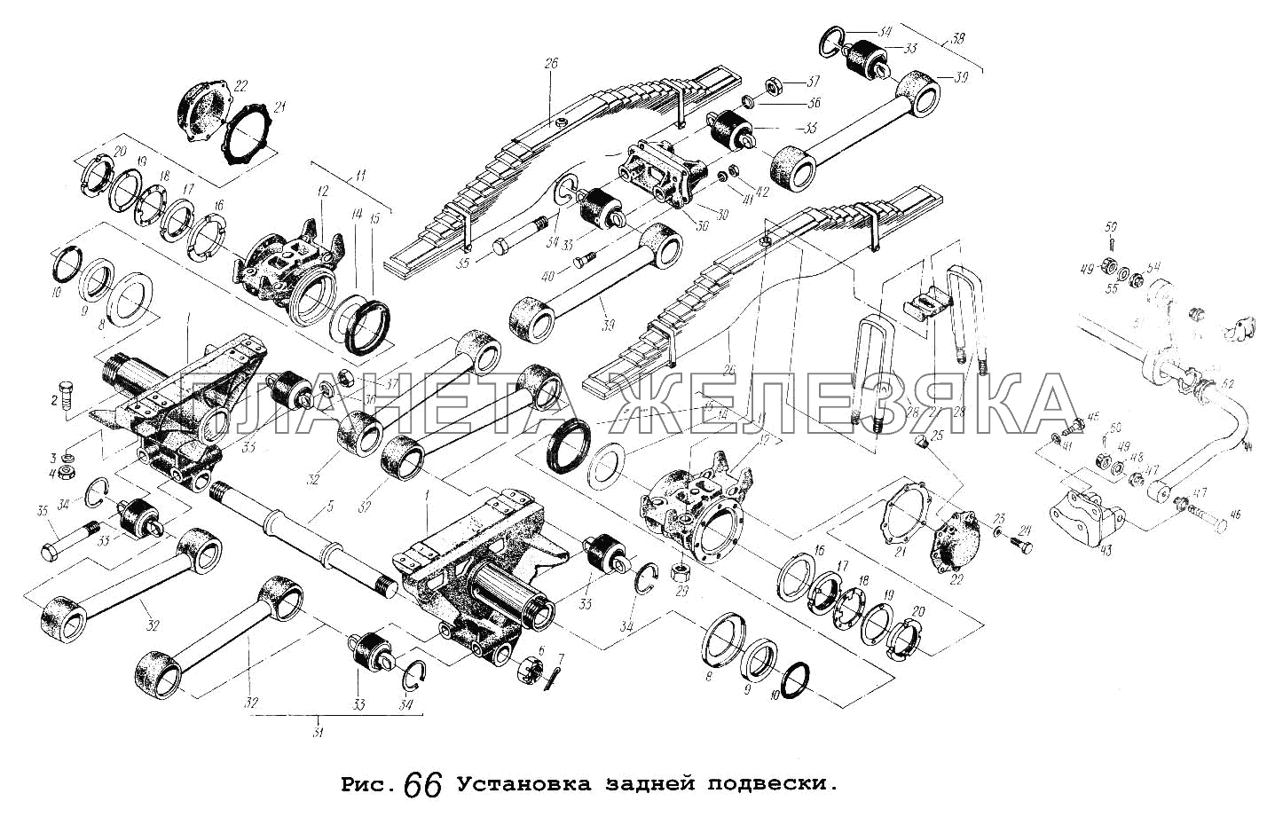 Установка задней подвески МАЗ-5516