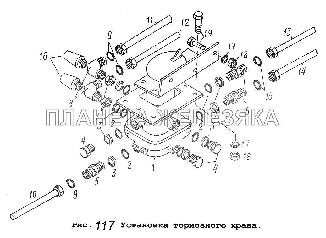 Установка тормозного крана Общий (см. мод-ции)