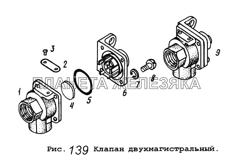 Клапан двухмагистральный МАЗ-5551