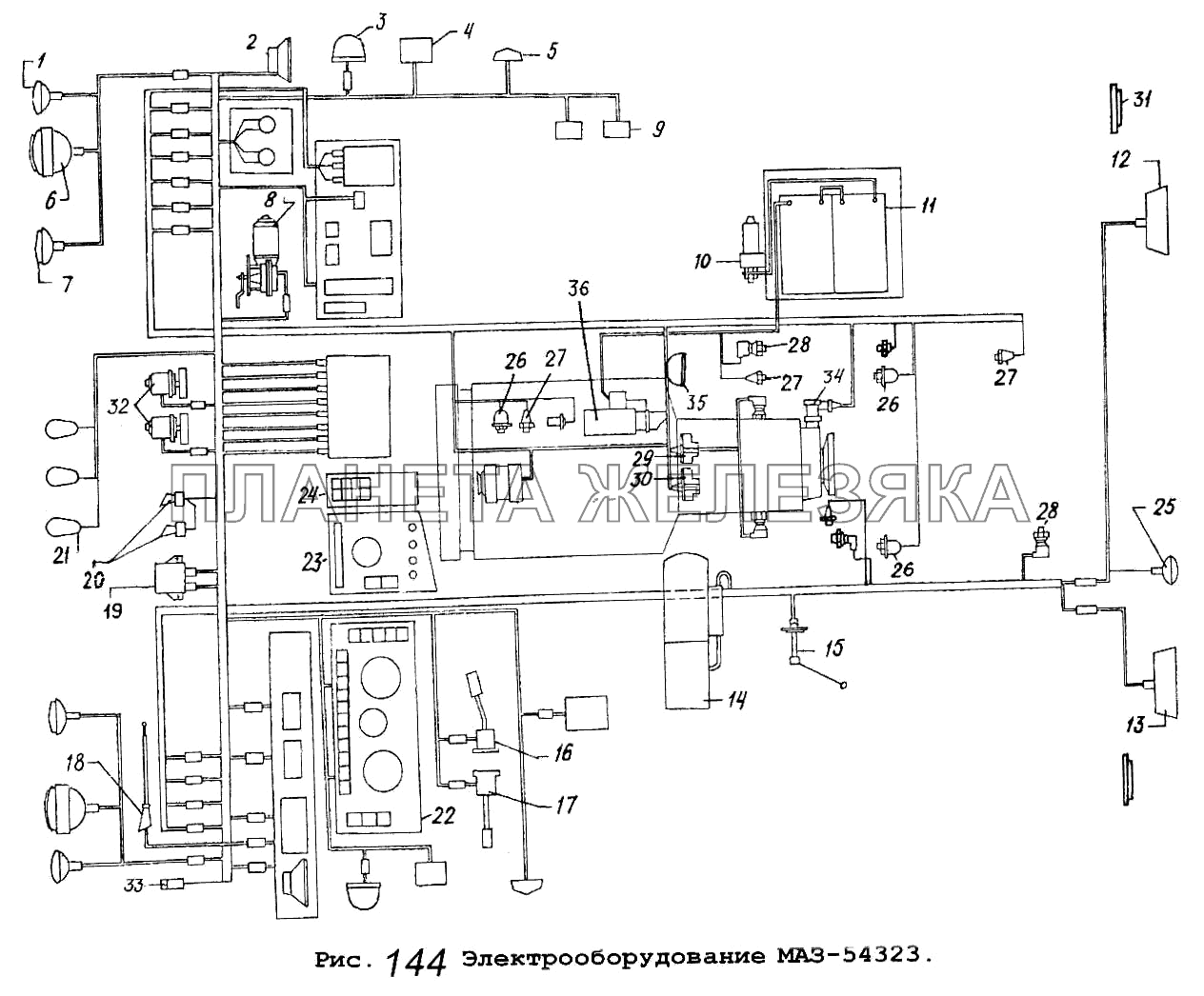 Электрооборудование МАЗ-54323 МАЗ-54323