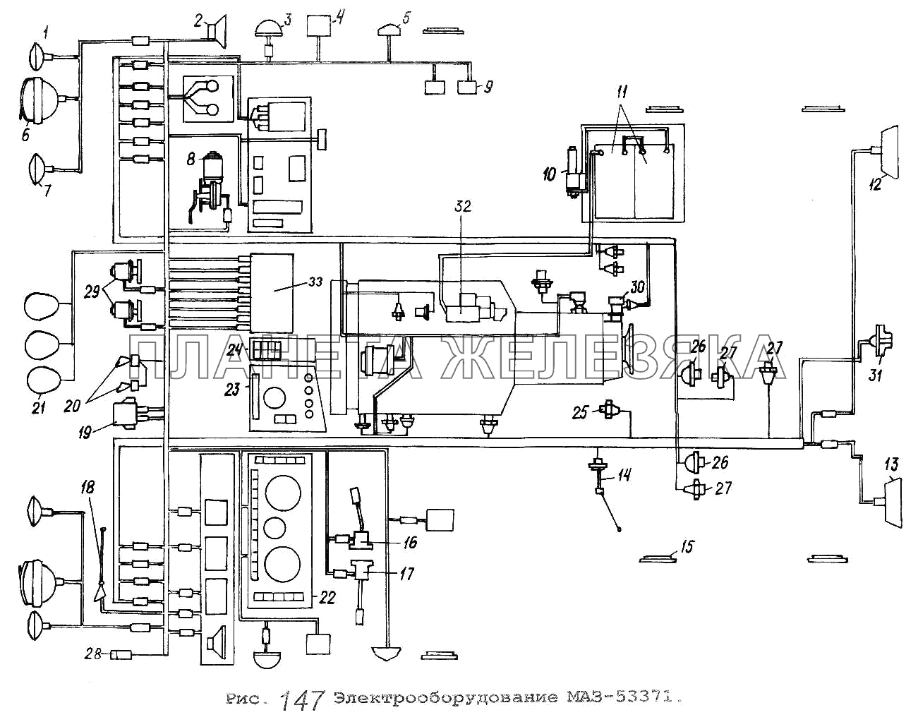 Электрооборудование МАЗ-53371 МАЗ-53371