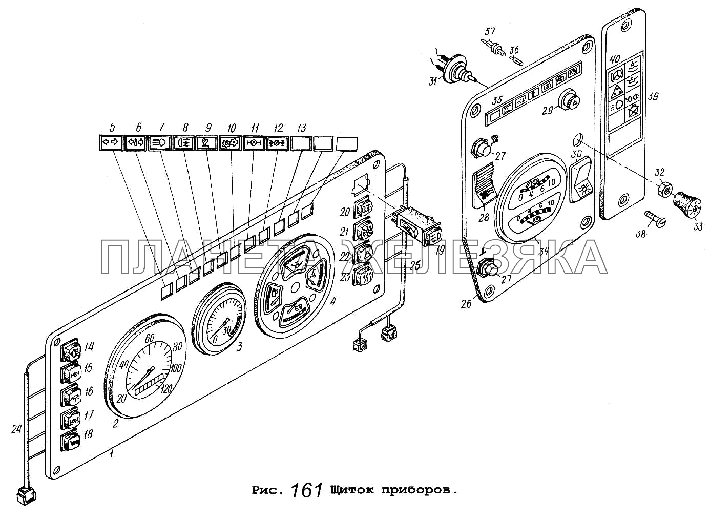 Щиток приборов МАЗ-5337