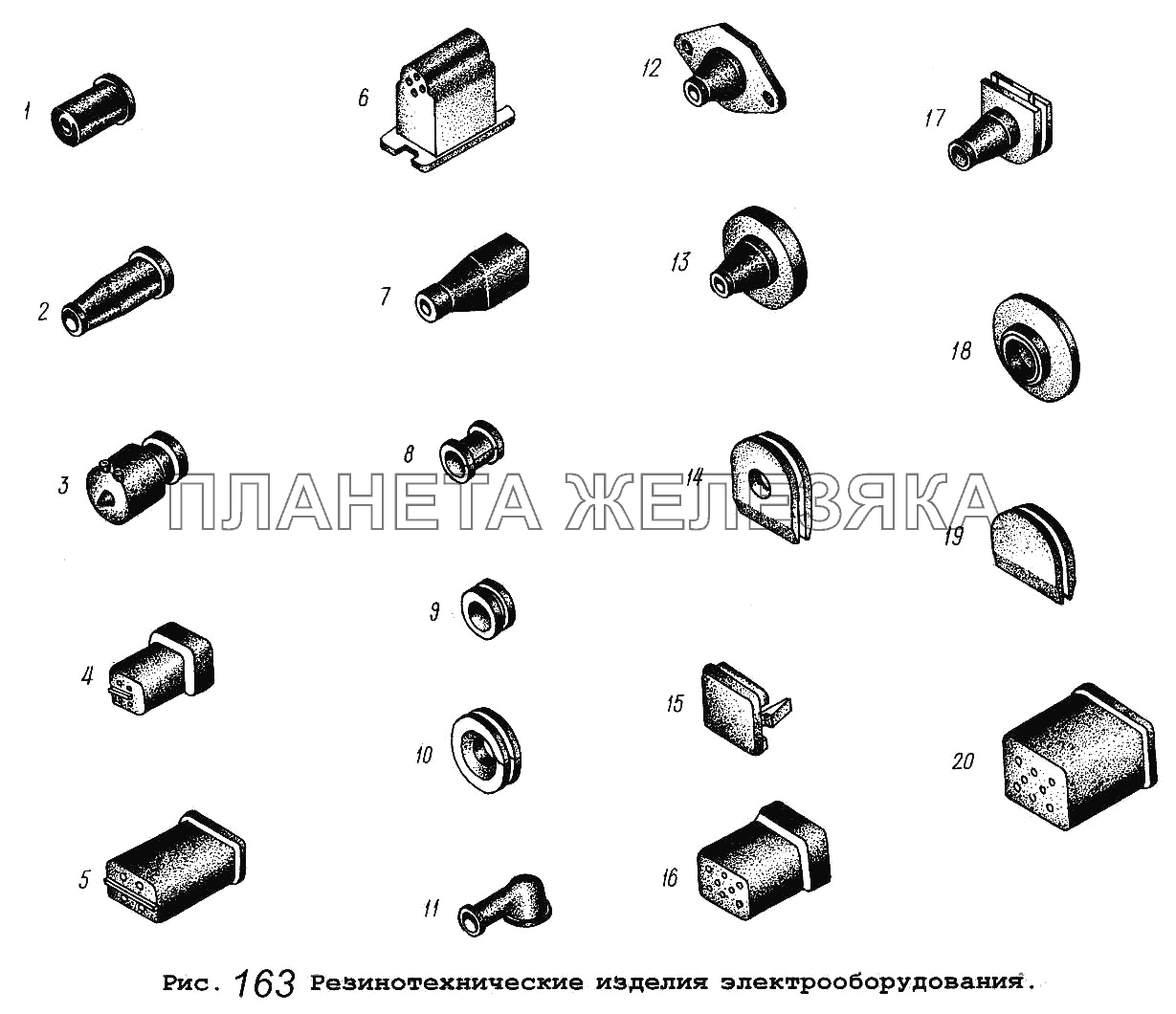 Резинотехнические изделия электрооборудования МАЗ-54323