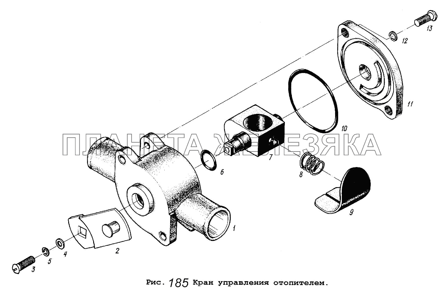 Кран управления отопителем МАЗ-64229