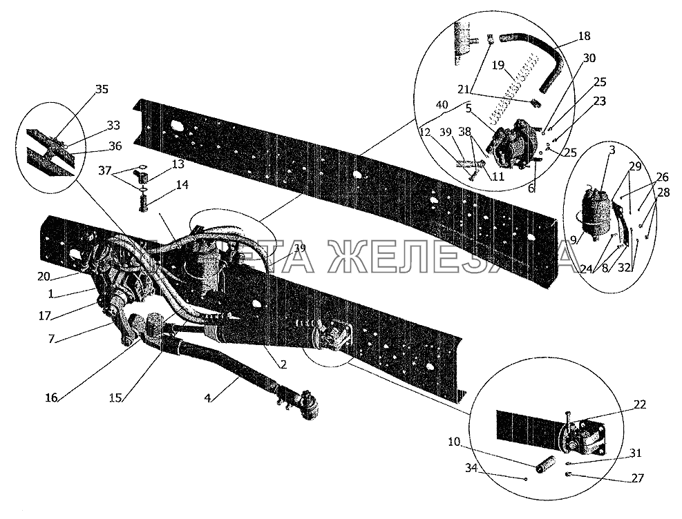 Установка рулевого управления МАЗ-5337 (2005)