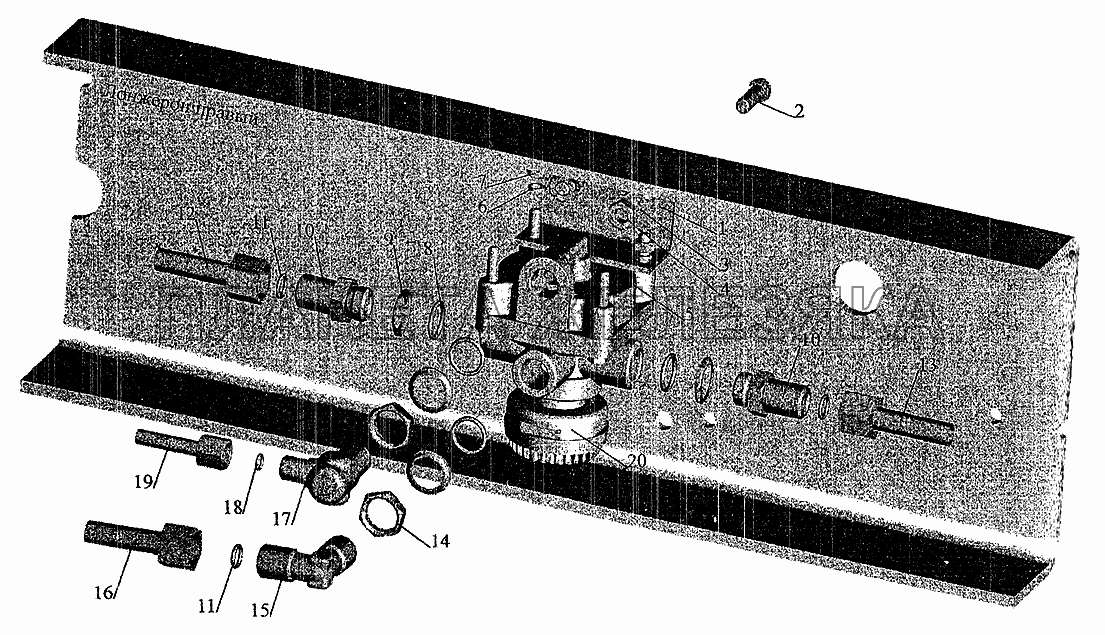 Установка ускорительного клапана и присоединительной арматуры на шасси на МАЗ-630305 под бетоносмеситель МАЗ-5337 (2005)