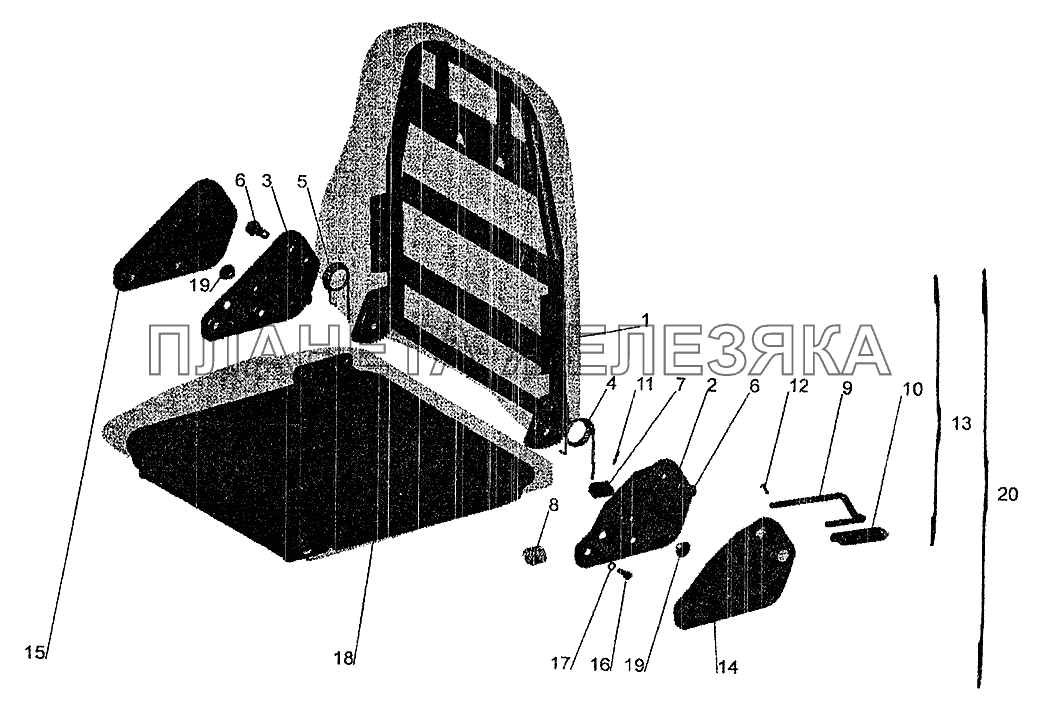Подушка и спинка сидения МАЗ-5337 (2005)