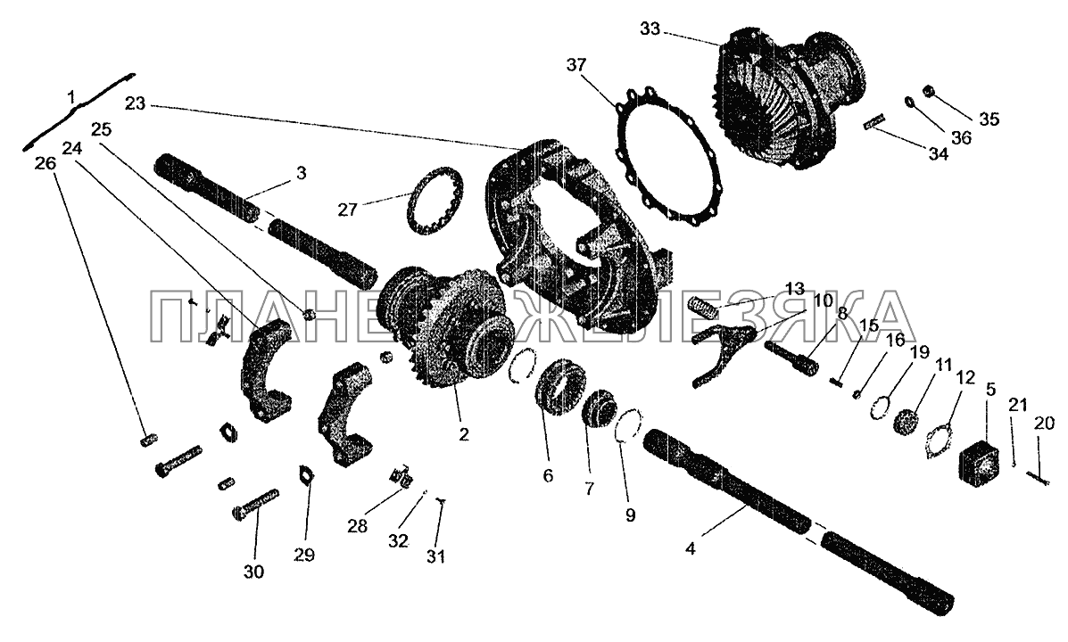 Мост задний МАЗ-533608. Редуктор МАЗ-5337 (2005)
