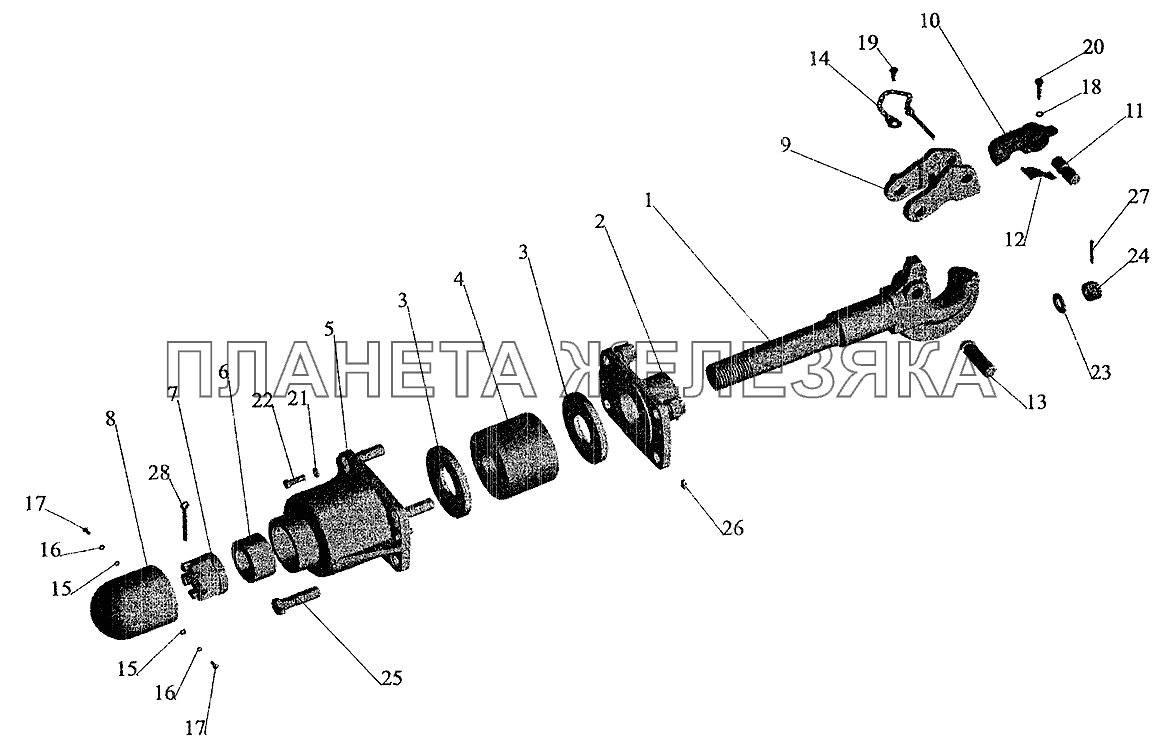 Буксирный прибор 500А-2805002-01 МАЗ-5337 (2005)