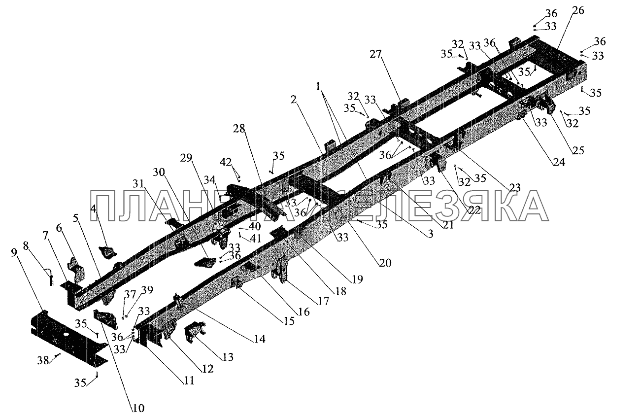 Рама автомобиля МАЗ-533702 МАЗ-5337 (2005)