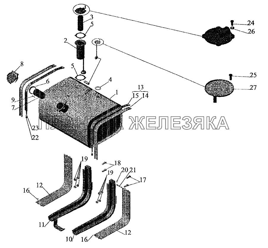 Крепление топливного бака МАЗ-5337 (2005)